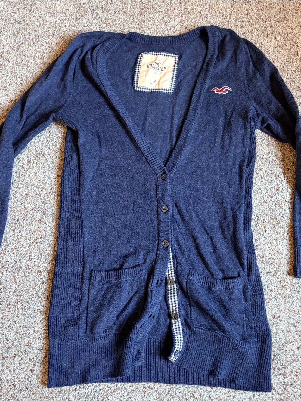 Y2K vintage Hollister cardigan navy blue size M
